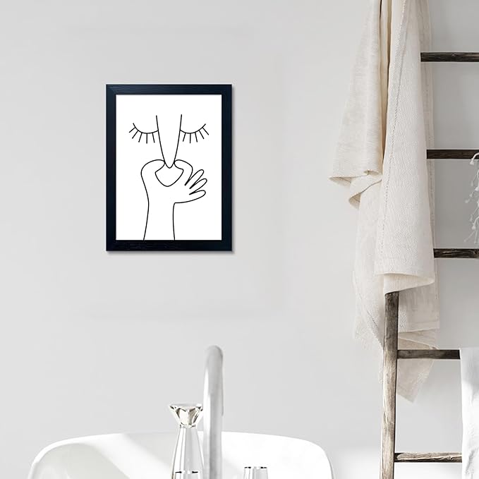 Framed Black and White Bathroom Wall Decor Funny Bathroom Wall Art Bad Smell - Image 7