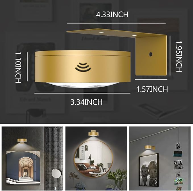 6-Pack Battery Operated Picture Light Magnetic Painting Light - Image 4