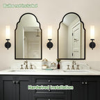 MOKATNG Wall Sconces Set of Two, Matte Black Bathroom Sconces - Image 3