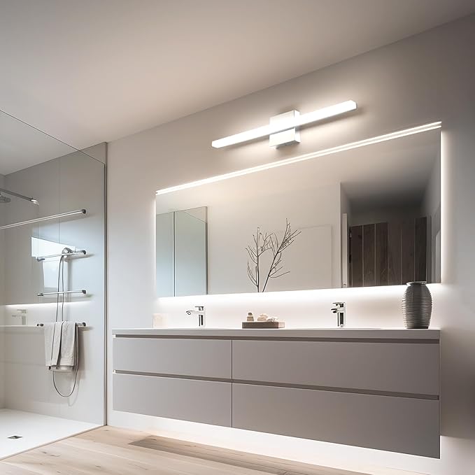 Combuh Lights for Bathroom Vanity Fixtures Above Mirror Soft Shadow Free Wall - Image 3