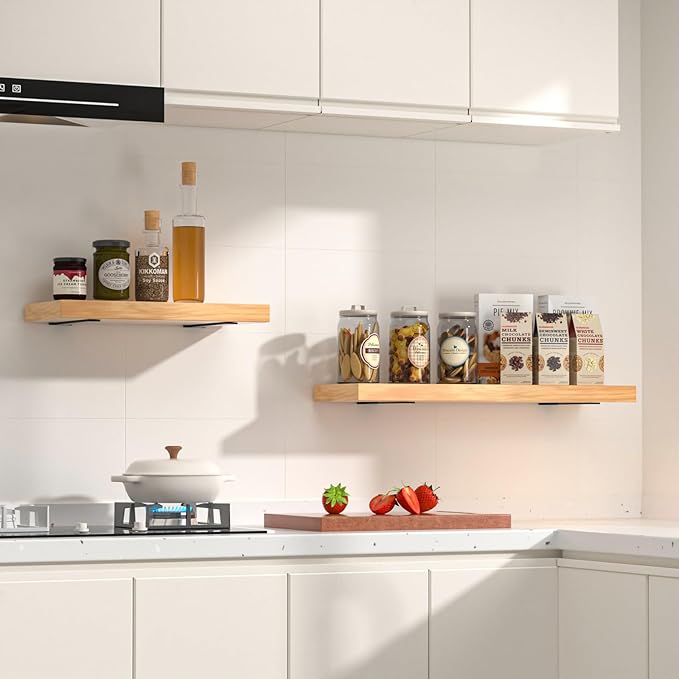 16 Pack - 6 inch Black Hidden L Shelf Bracket Iron Floating Shelf Brackets - Image 5