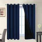 Yakamok Total Blackout Curtains, 2 Thick Layers Completely Blackout Thermal by Yakamok