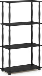 Furinno TURN-N-TUBE Storage Shelves, 4-Tier Book Shelf, Corner Shelf, Toolless - Image 5