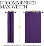 NICETOWN Purple Blackout Curtains 86 inches Long, Niose Reducing and Thermal - Image 7