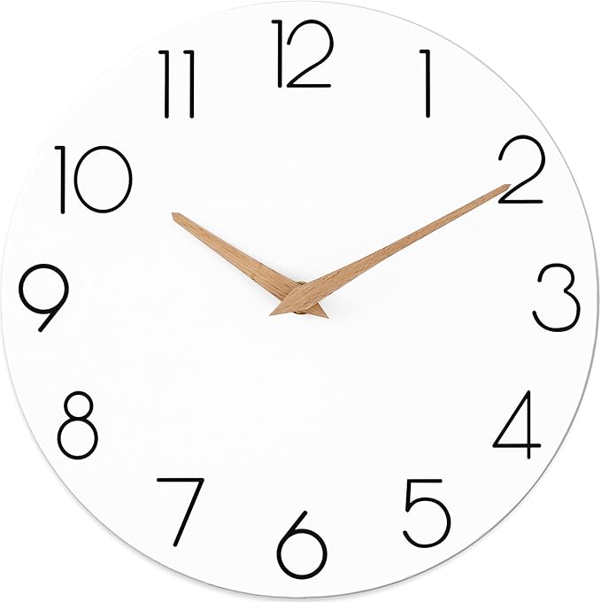 cicininc Wall Clock, 16 Inch Wooden Battery Operated Wall Clocks Silent by CICININCOfficial