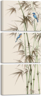 KREATIVE ARTS 3 Piece Bamboo Canvas Wall Art Set Zen Print by KREATIVEARTS