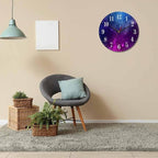 Mxocom Colourfull Sky Wall Clock Blue Purple Nebula White Colour Star 10 Inch - Image 6