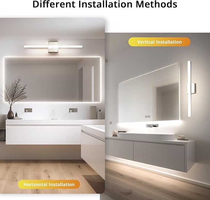 Combuh Lights for Bathroom Vanity Fixtures Above Mirror Soft Shadow Free Wall - Image 2