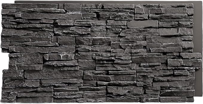 EverStone Canyon Ridge Faux Stone Panel, 45 3/4"W x 24 1/2"H x 1 1/4"D by EkenaMillwork