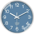 XNM Modern Blue Wall Clocks Battery Operated 10 Inch Classic Analog Clock by XNMwallclock