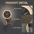 Modern Wall Clock for Living Room, Large Black Decorative Wall Clock, Creative - Image 4