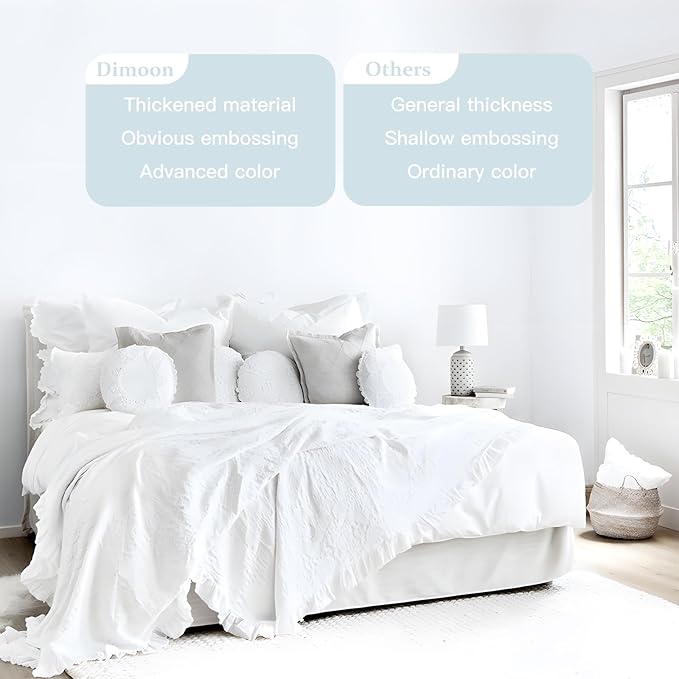 Dimoon 394''x23.6'' Peel and Stick Wallpaper White Contact Paper - Image 3
