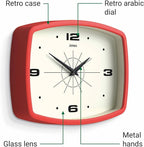JONES CLOCKS® Movie Wall Clock | Rectangular Retro Clock | 25cm | Red | Cool - Image 6