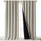 NICETOWN Natural 100% Blackout Curtains - Image 2