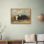 AtterrirArt Vintage Framed Wall Art, Rustic Cow Picture Painting Print - Image 5