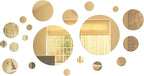 Shappy 32 Pieces Mirror Wall Stickers Removable Acrylic Setting Adhesive Round by Shappy