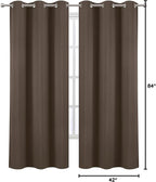 LEMOMO Chocolate Thermal Blackout Curtains/42 x 84 Inch/Set of 2 Panels Room - Image 10