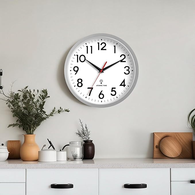 DAXSMY Atomic Wall Clock Analog 12 Inch Battery Operated Modern Decorative - Image 2