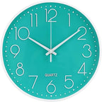 Wall Clock 10 Inch Non-Ticking Silent Modern Simple Style Round Decor Clock by BAKBRAND