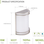 ASD LED Indoor Wall Mount Light Fixture - Image 2