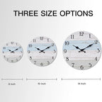 KECYET Wall Clock 10 Inch Silent Non-Ticking Coastal Beach Style Wall Clocks - Image 3