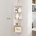 5-Tier Floating Corner Shelf Wall Mount, Heavy Duty Wall Corner Bookshelf - Image 2