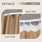 MaKefeile Room Divider Curtains & Flexible Bendable Tracks Set, Privacy - Image 5