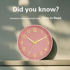 Mosewa Wall Clock 10 Inch, Battery Operated Silent Non-Ticking Modern Analog - Image 5