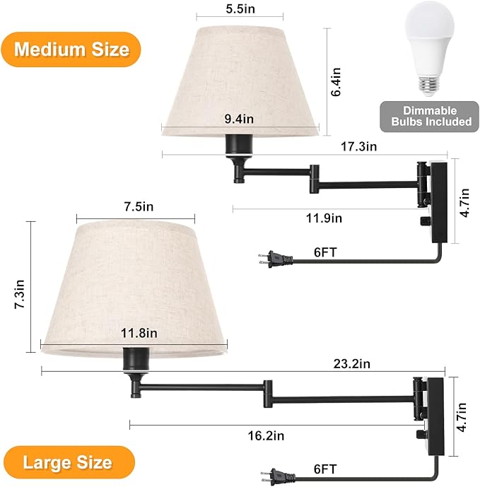 TRLIFE Wall Sconce with Remote Control, Dimming 10%-100% and Adjustable Color - Image 7