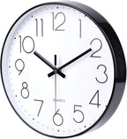 jomparis Black Wall Clock 13 1/2 Inches Silent Non Ticking Battery Operated - Image 4