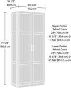 Sauder Tall Storage Cabinet, 4 Adjustable Shelves - Image 3