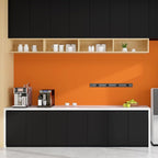 FUKU MON Vibrant Orange Peel and Stick Wallpaper 24" x 394" Solid Matte Contact - Image 4