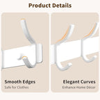 GWAAZXGZ White Coat Rack Wall Mount - Image 5