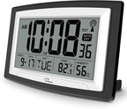 WallarGe Atomic Clock with Indoor Temperature and Humidity, 12.5 Inch by WallarGe