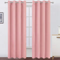 LEMOMO Blackout Curtains 52 x 90 Inch Long Pink Curtains Set of 2 Panels Room by Lemomo