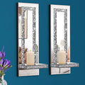 Aeveco Crystal Crush Diamond Mirrored Candle Sconces, Wall Decorations by Aeveco