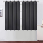 LEMOMO Blackout Curtains 66 x 54 Inch Long Dark Grey Curtains Set of 2 Panels by Lemomo