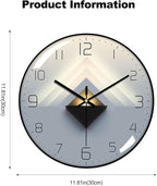Ergocar Wall Clock, Art Deco Wall Clock, Non-Ticking Silent Modern Metal Wall - Image 7