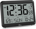 WallarGe Atomic Digital Wall Clock Battery Operated, Self-Setting, Large Display by WallarGe