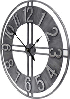 24 inch Large Wall Clock Decorative Metal Retro Oversized Clocks Decor - Image 3