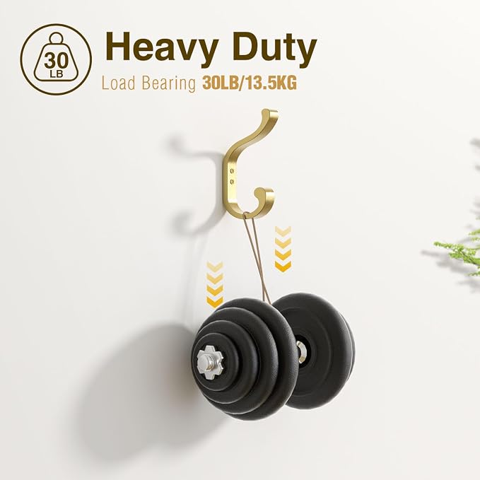 bussdis Large Wall Hooks for Hanging Coats: Heavy Duty Wall-Mount Hanger - Image 7