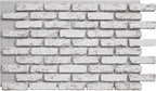 EverStone Aged Brick Faux Brick Panel, 46 7/8"W x 27"H x 1 1/4"D, Rustic White by EkenaMillwork
