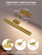 Picture Light Battery Operated, 13in Wireless Art Light - Image 4