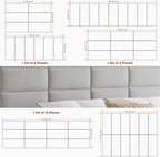 IFNOW Wall Mounted Upholstered Headboard Queen, 3D Peel and Stick Soundproof - Image 6