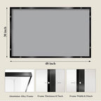 Koonmi Black Mirrors for Wall, 30x48 Inch Bathroom Mirror, Rectangular Wall - Image 2