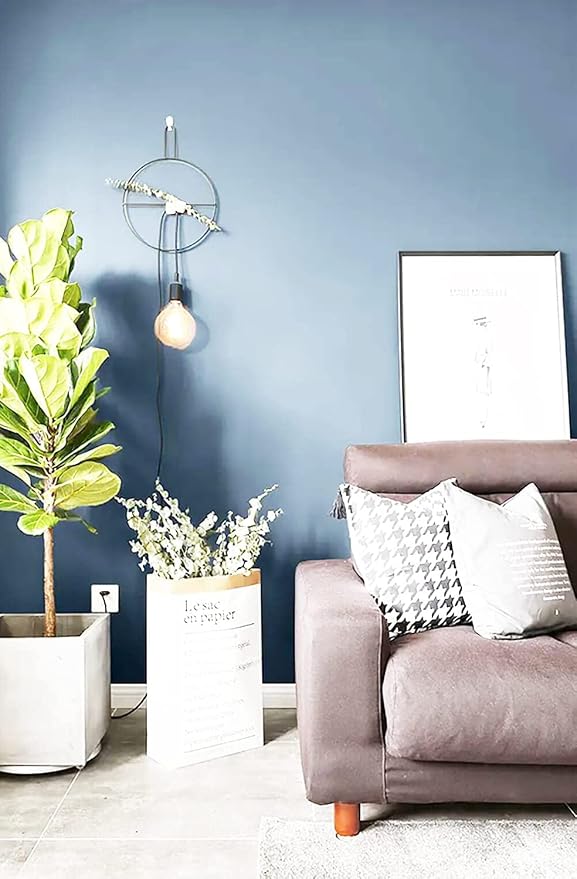 Dimoon 236''x17.7'' Blue Peel and Stick Wallpaper Contact Paper Modern Self - Image 5