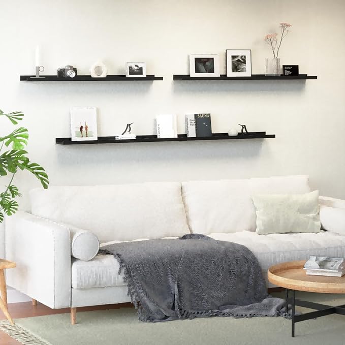 Boswillon 70.9 Inches Long Floating Shelves, 2 Set Modern Wall Shelf - Image 2