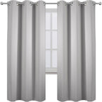 LEMOMO Light Grey Thermal Blackout Curtains/42 x 72 Inch/Set of 2 Panels Room - Image 2