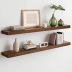 Homeforia Classic Walnut 36 inch Floating Shelf, High End Solid Real Wood Small by Homeforia