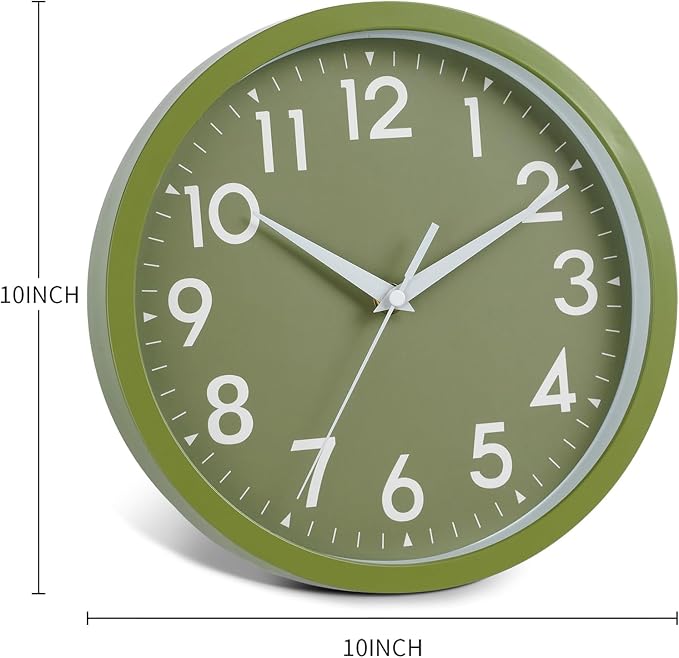 DAXSMY Wall Clock Analog 10 Inch Simple Silent Non Ticking Battery Operated - Image 4